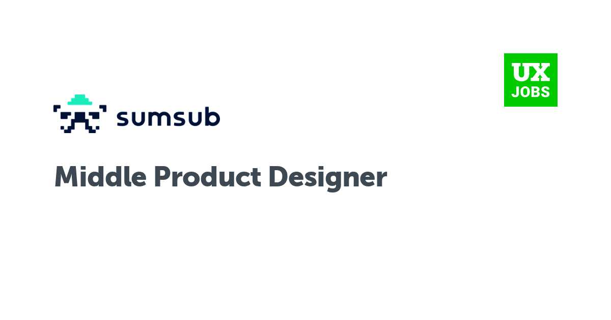 Facebook card for Middle Product Designer at Sumsub