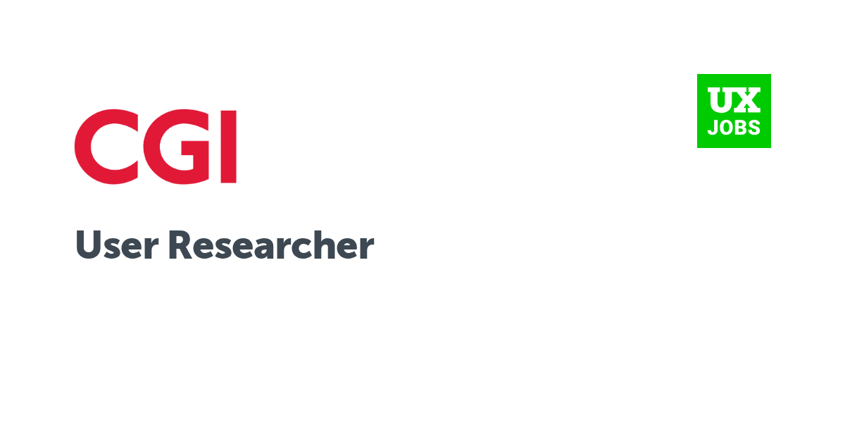 Facebook card for User Researcher at CGI