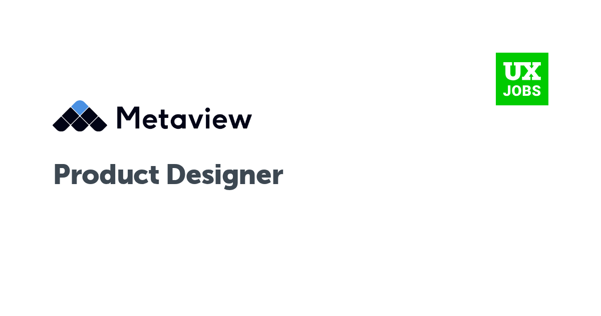 Facebook card for Product Designer at Metaview