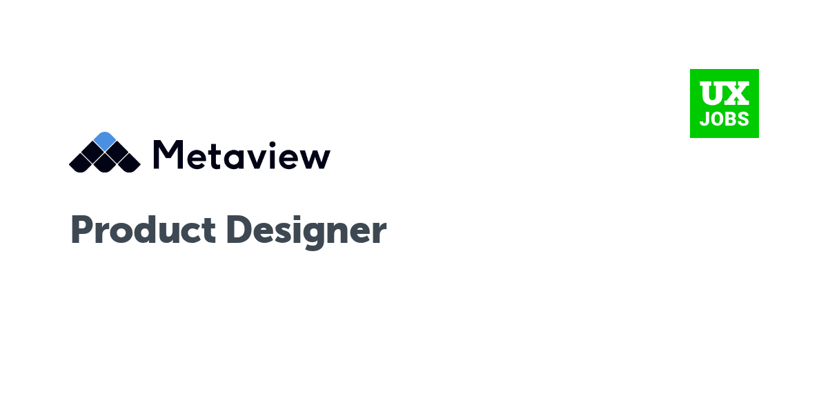 Twitter card for Product Designer at Metaview