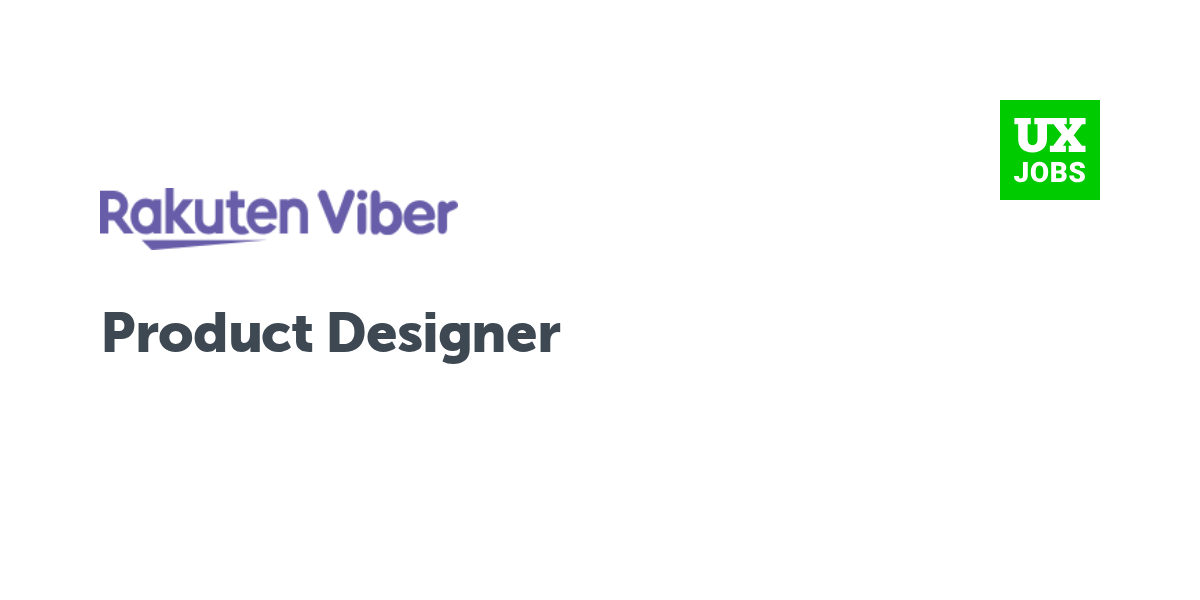 Twitter card for Product Designer at Rakuten Viber