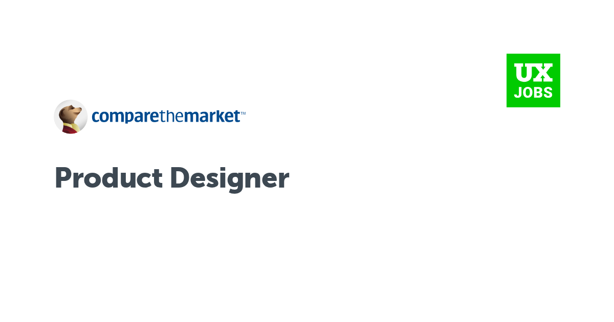 Facebook card for Product Designer at Compare the Market
