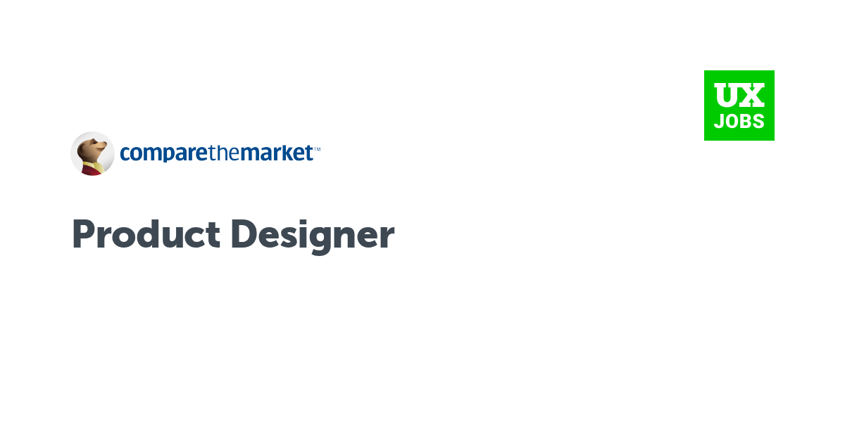 Twitter card for Product Designer at Compare the Market