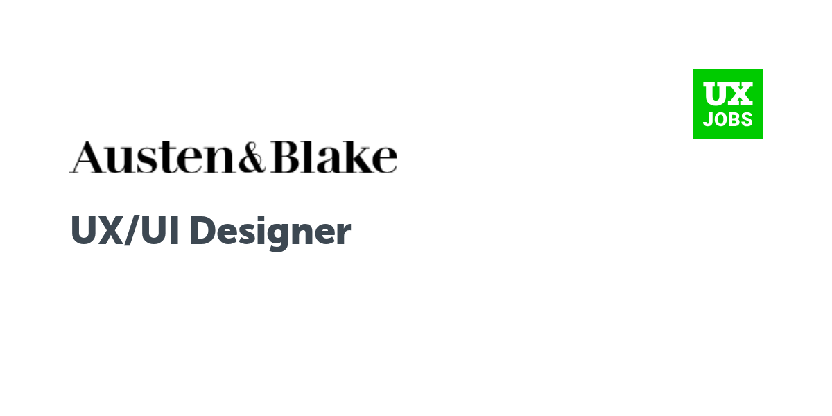 Twitter card for UX/UI Designer at Austen & Blake