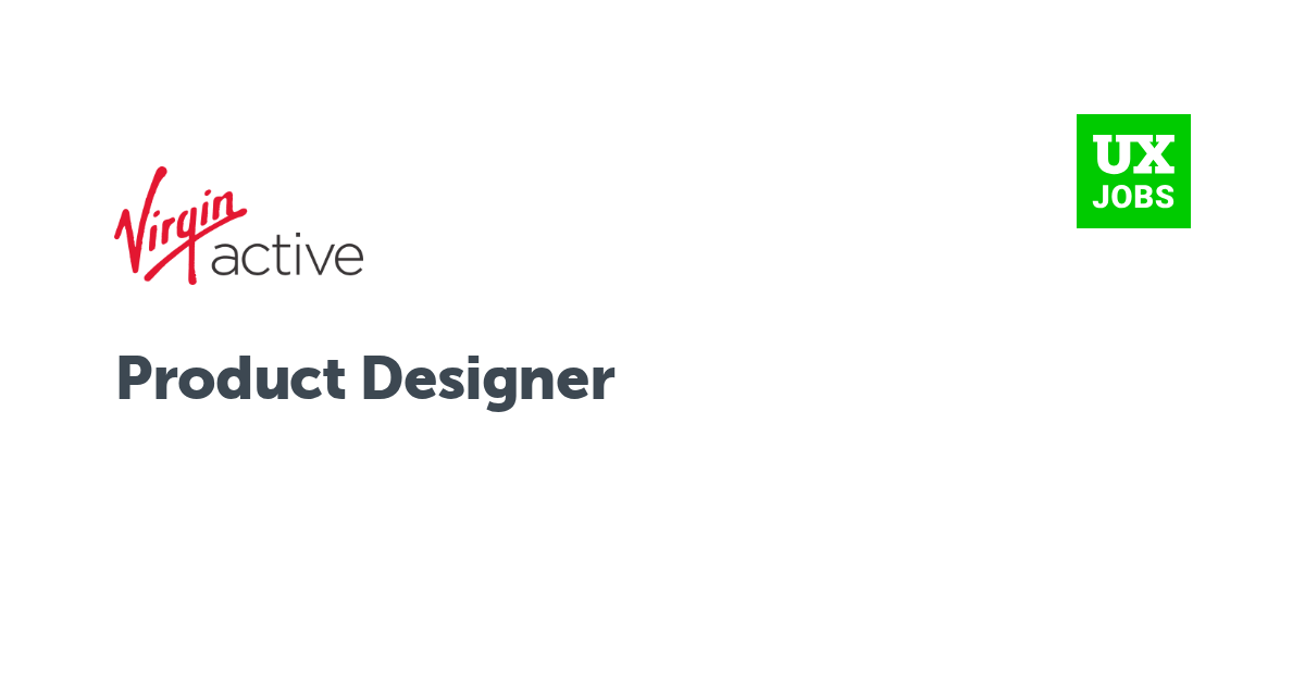 Facebook card for Product Designer at Virgin Active