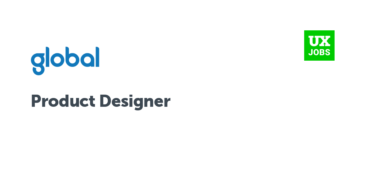 Twitter card for Product Designer at Global