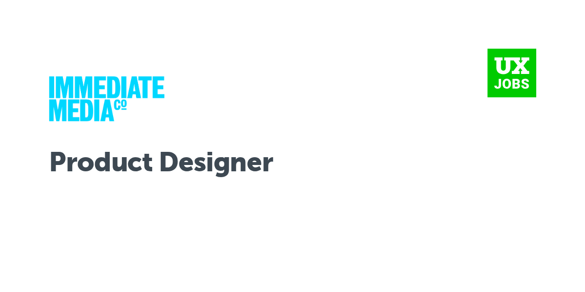 Twitter card for Product Designer at Immediate Media Co