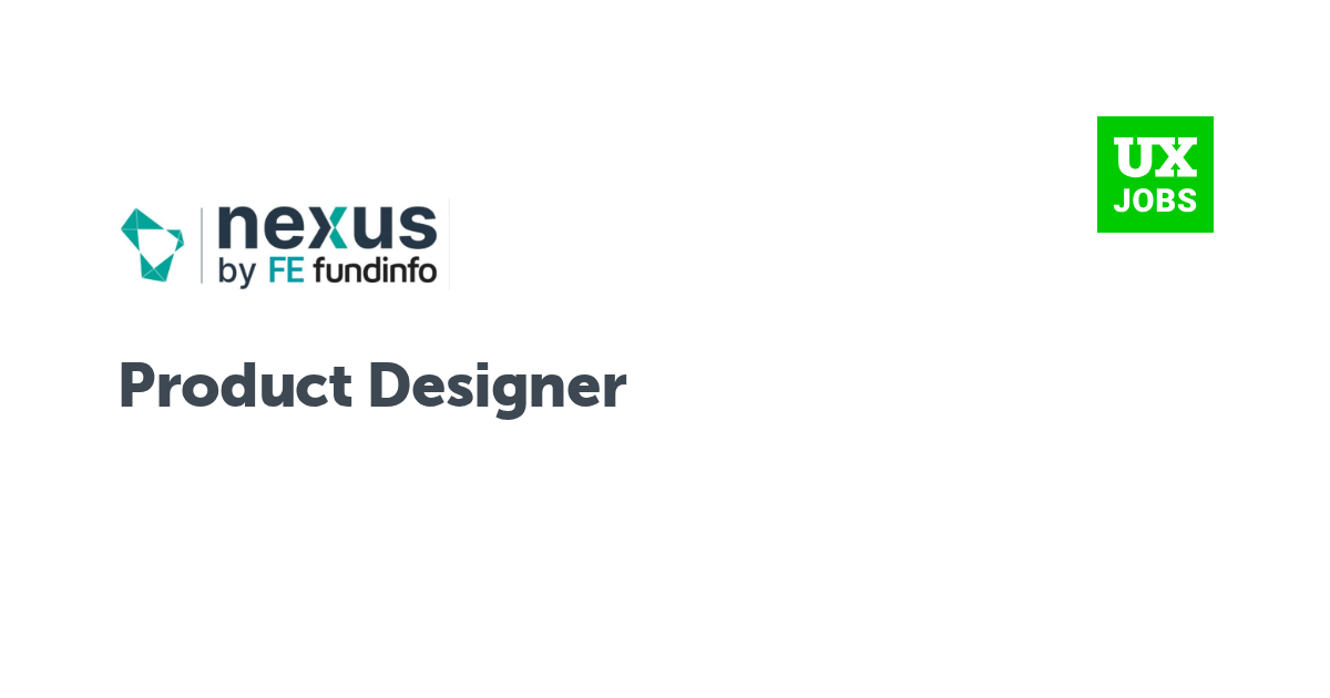 Facebook card for Product Designer at FE Fundinfo