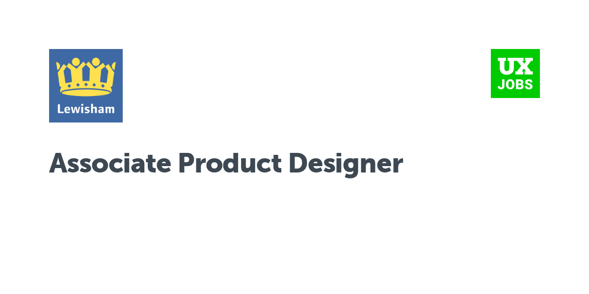 Twitter card for Associate Product Designer at Lewisham Council