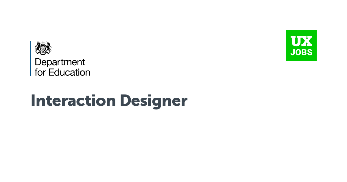 Facebook card for Interaction Designer at Department for Education