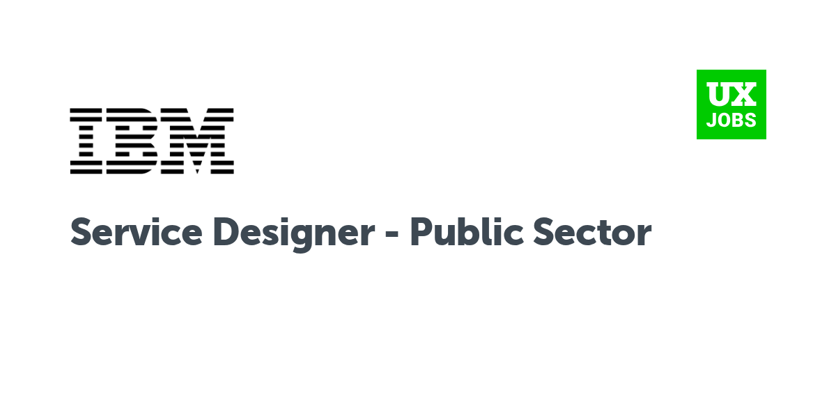 Twitter card for Service Designer - Public Sector at IBM