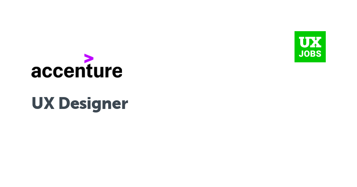Facebook card for UX Designer at Accenture