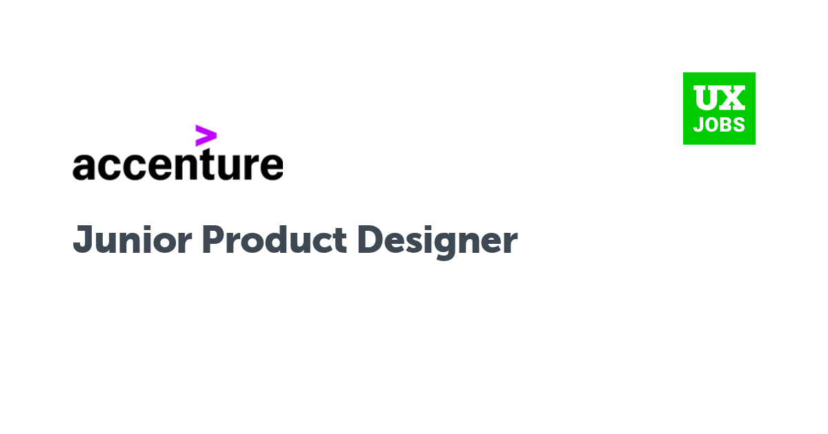 Facebook card for Junior Product Designer at Accenture