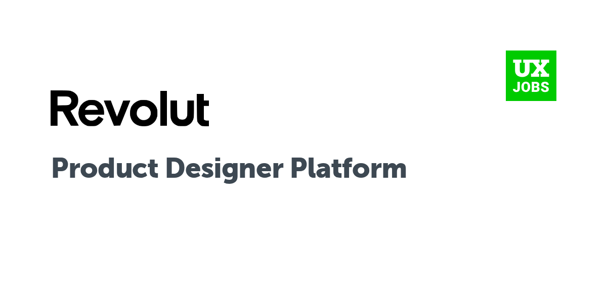 Twitter card for Product Designer Platform at Revolut