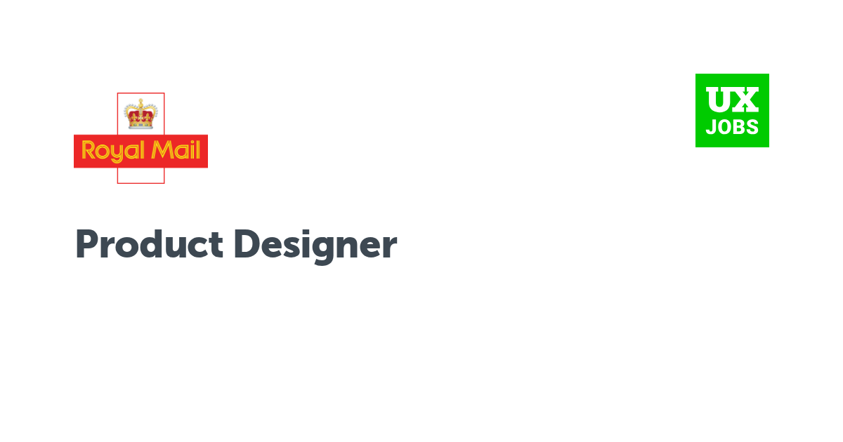 Facebook card for Product Designer at Royal Mail