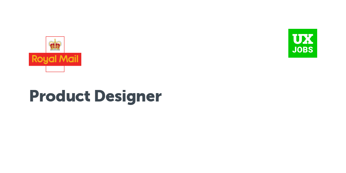 Twitter card for Product Designer at Royal Mail