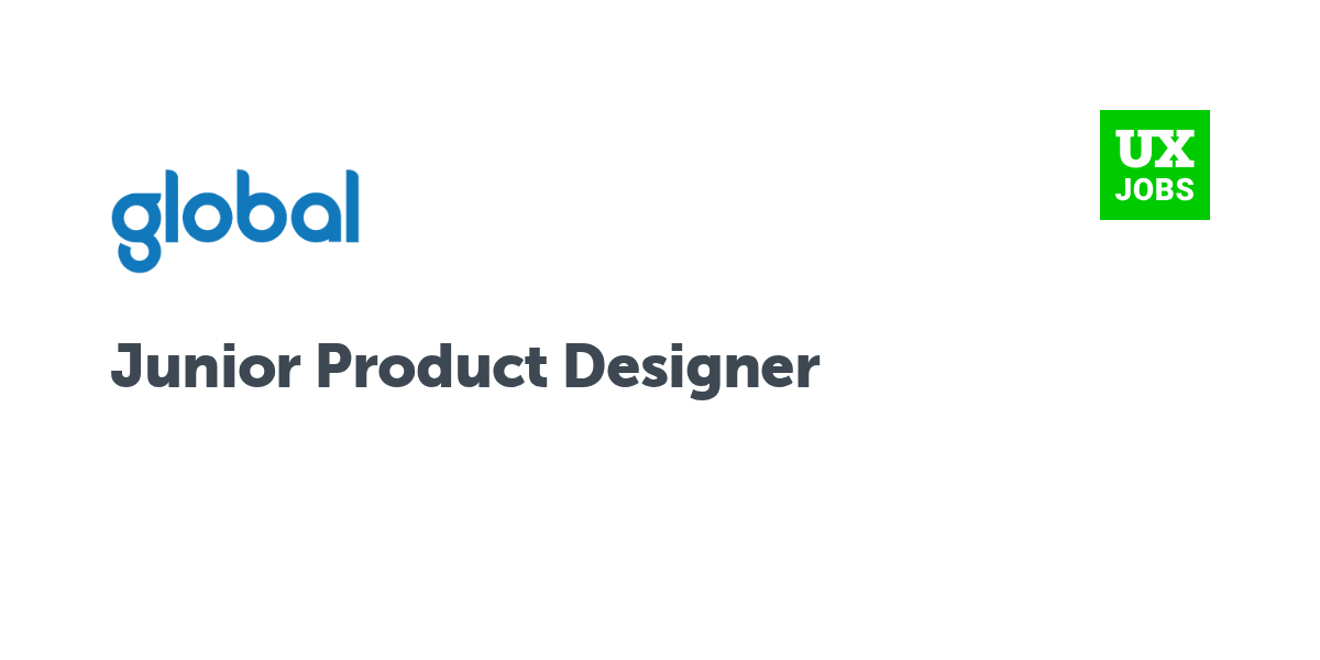 Twitter card for Junior Product Designer at Global