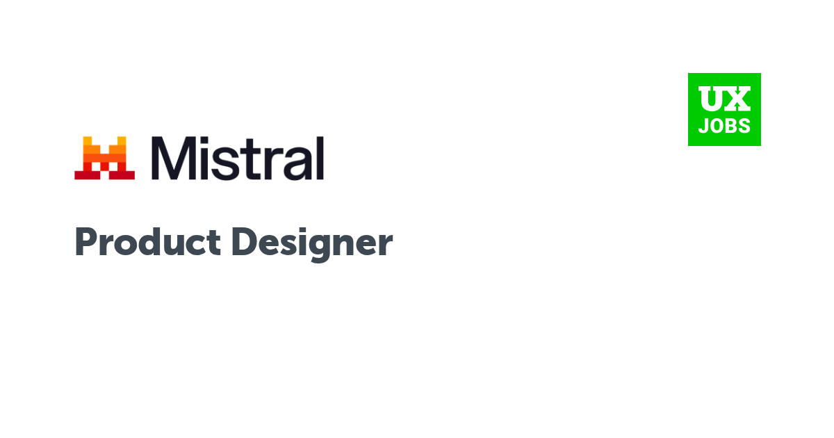 Facebook card for Product Designer at Mistral