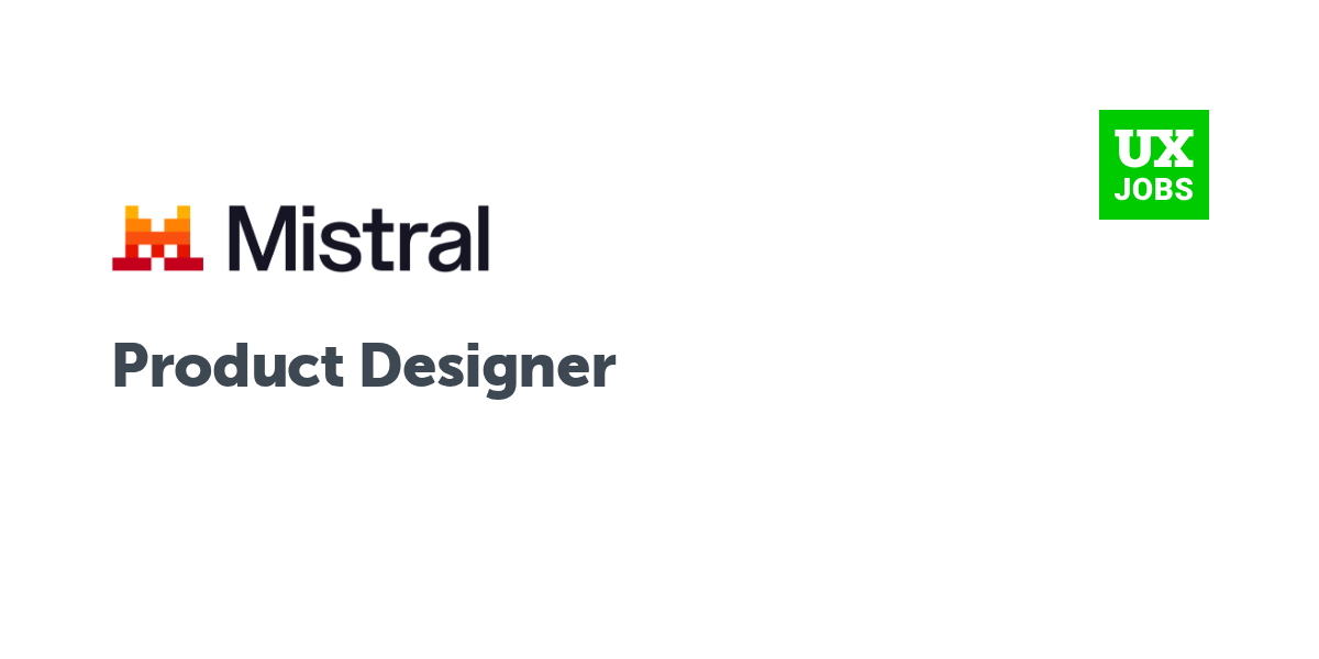 Twitter card for Product Designer at Mistral