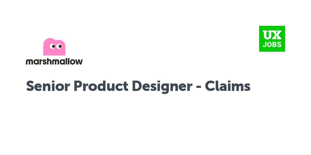 Twitter card for Senior Product Designer - Claims at Marshmallow