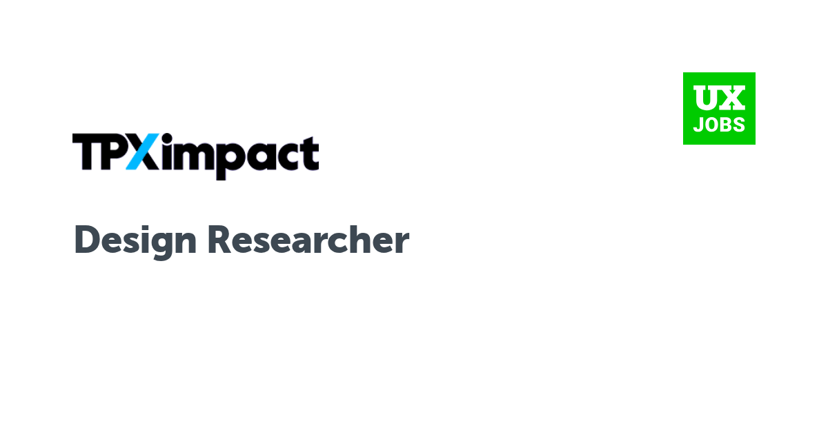 Facebook card for Design Researcher at TPXimpact