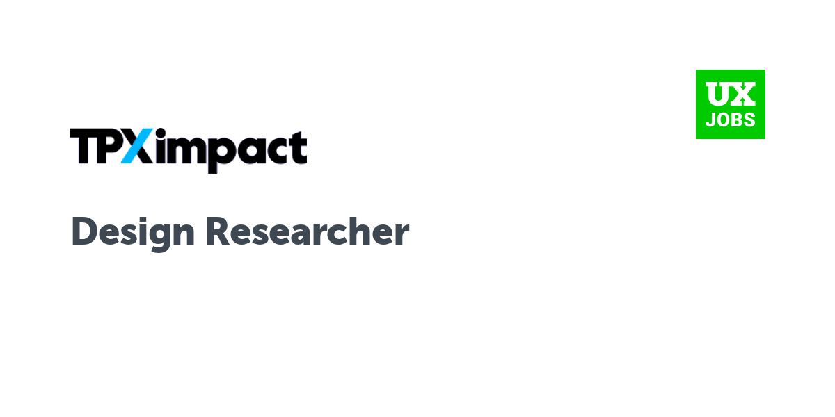 Twitter card for Design Researcher at TPXimpact