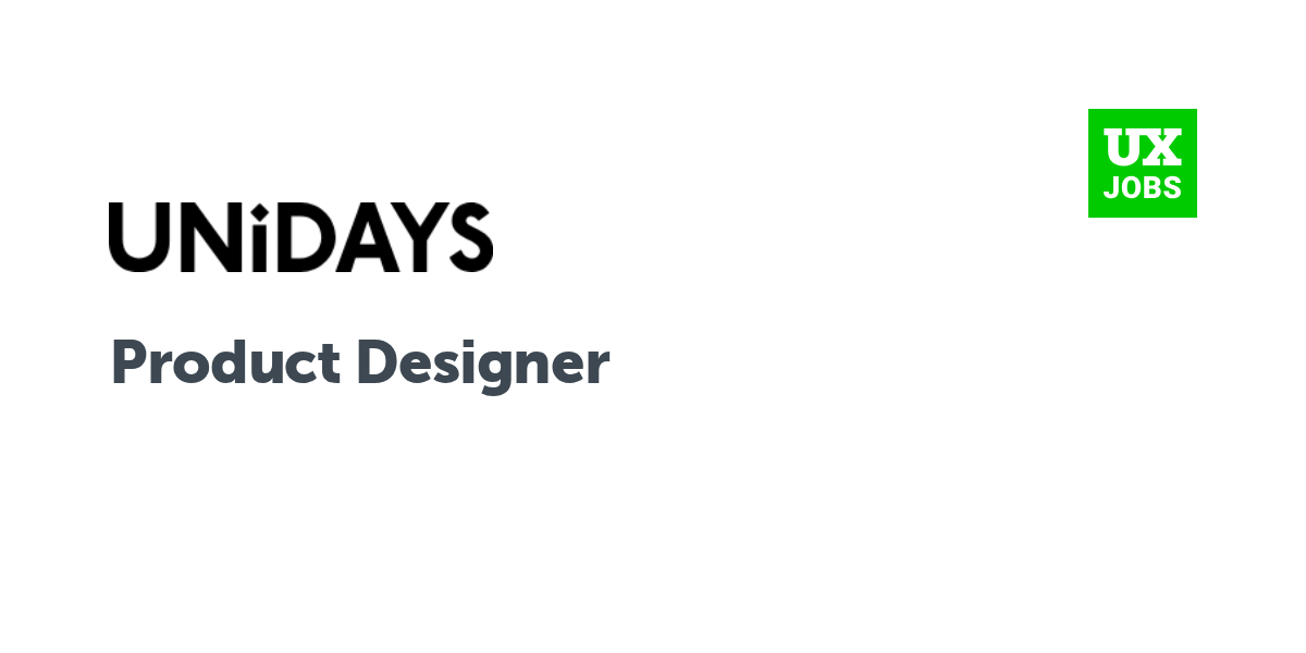 Twitter card for Product Designer at Unidays