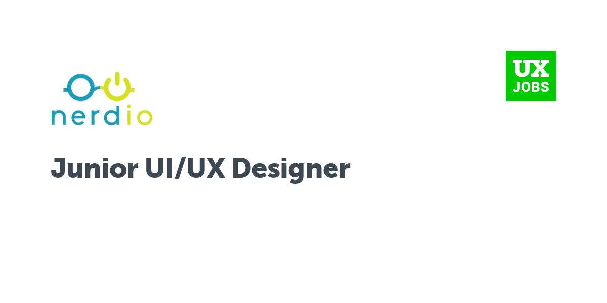 Twitter card for Junior UI/UX Designer at Nerdio