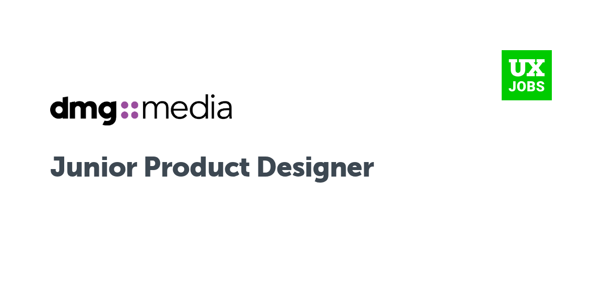 Twitter card for Junior Product Designer at dmg media