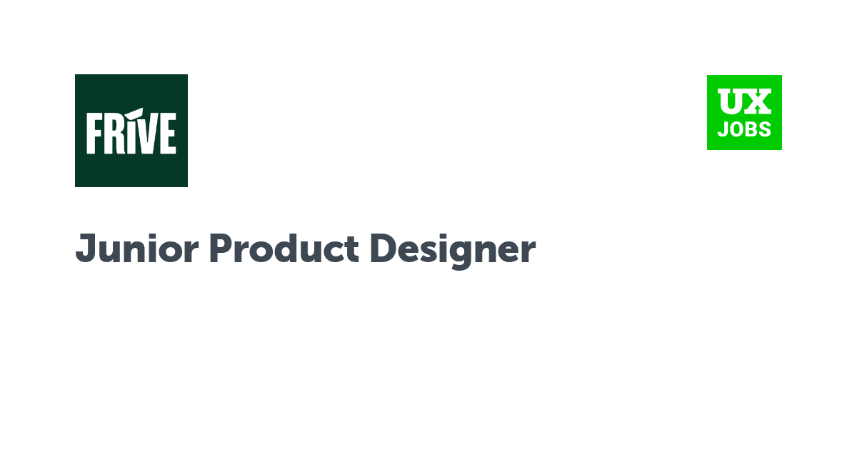 Facebook card for Junior Product Designer at Frive