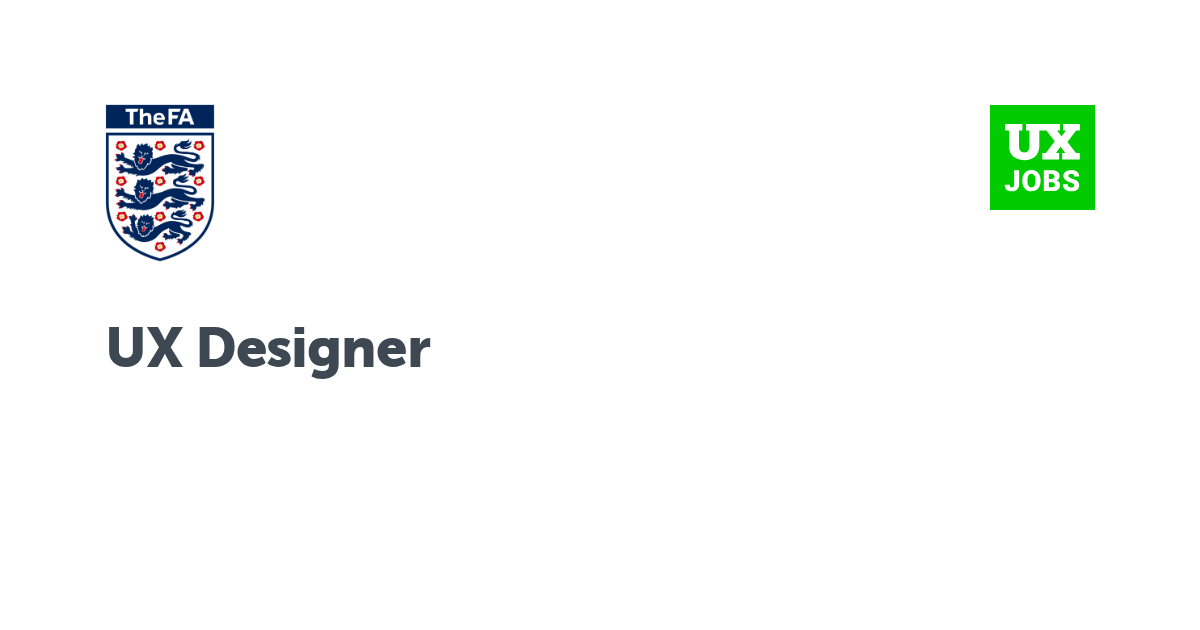Facebook card for UX Designer at The FA