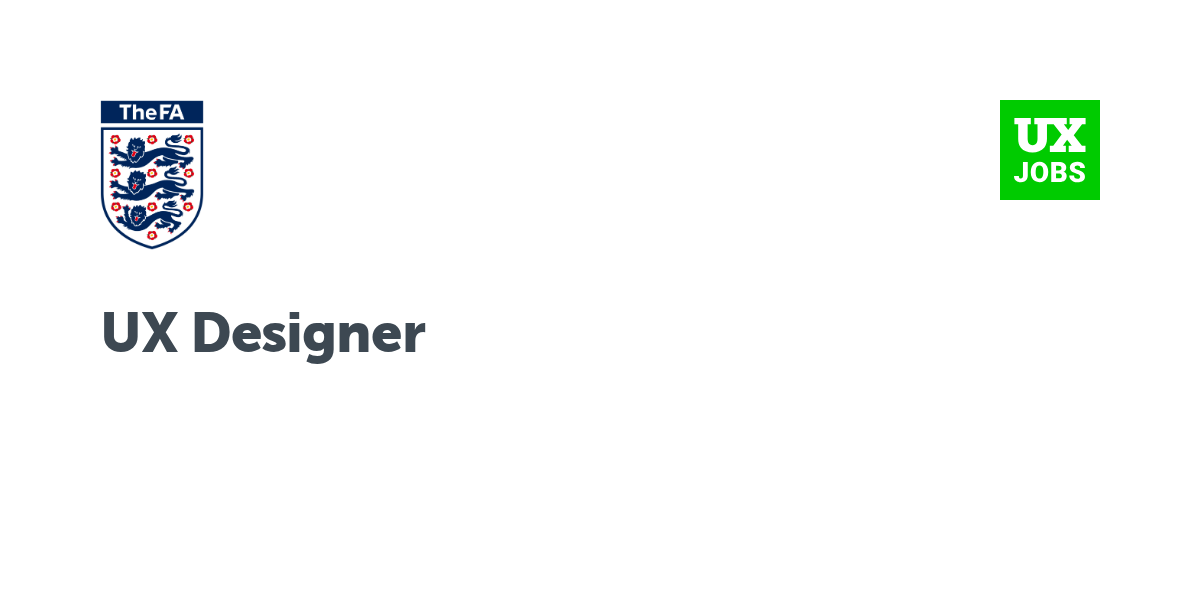 Twitter card for UX Designer at The FA