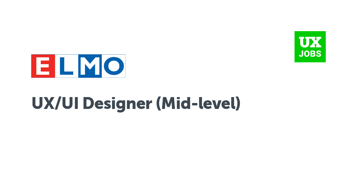 Facebook card for UX/UI Designer (Mid-level) at ELMOgroup