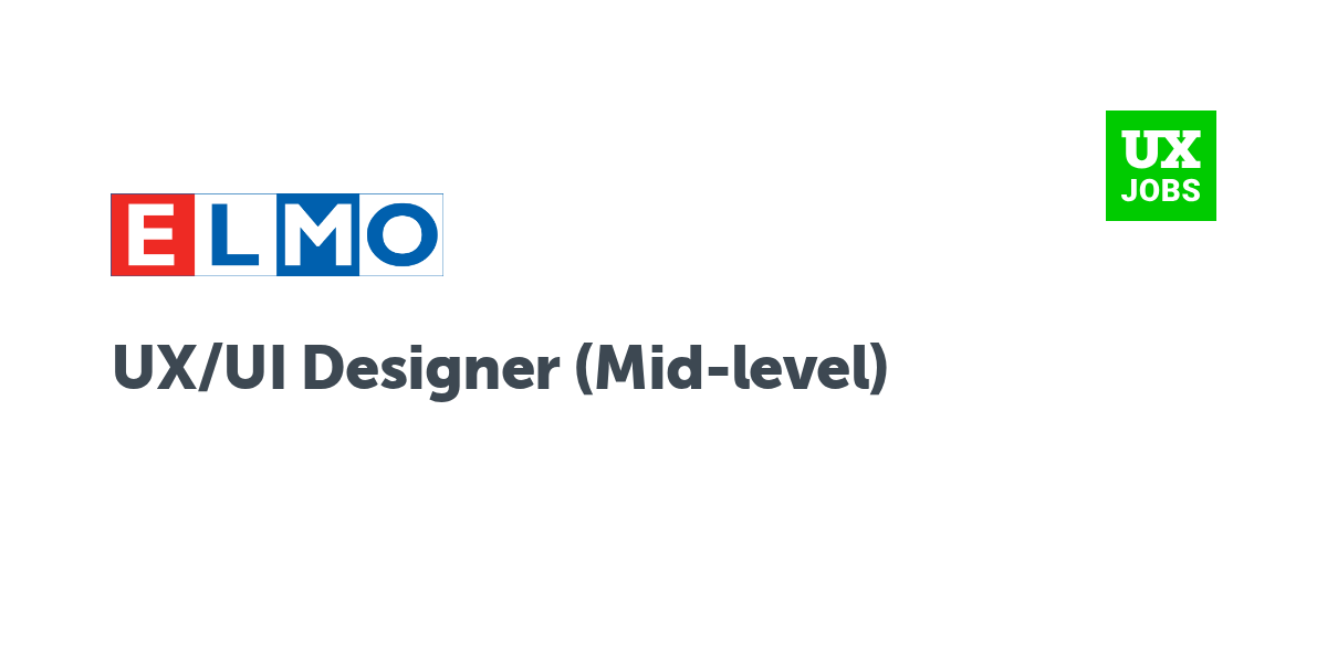 Twitter card for UX/UI Designer (Mid-level) at ELMOgroup
