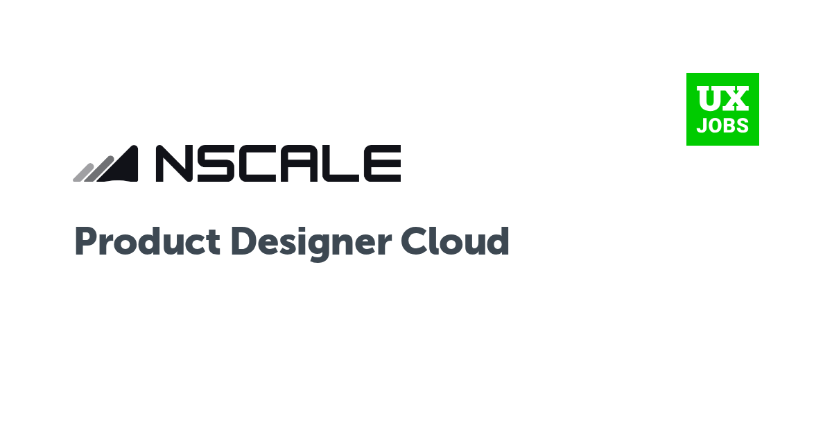 Facebook card for Product Designer Cloud at Nscale