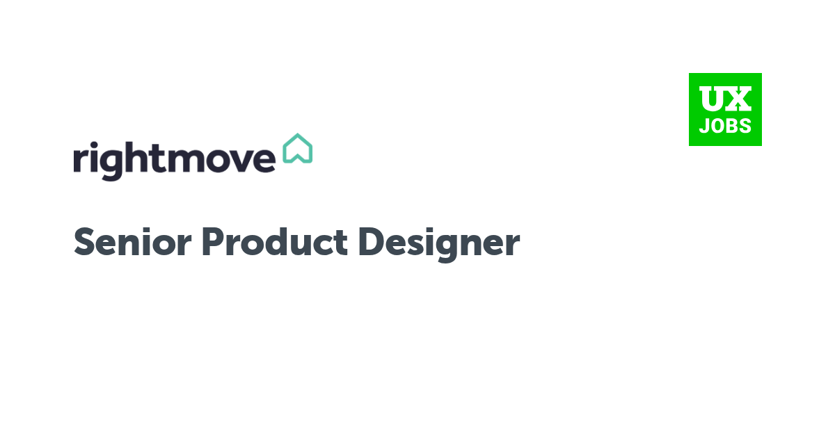 Facebook card for Senior Product Designer at Rightmove
