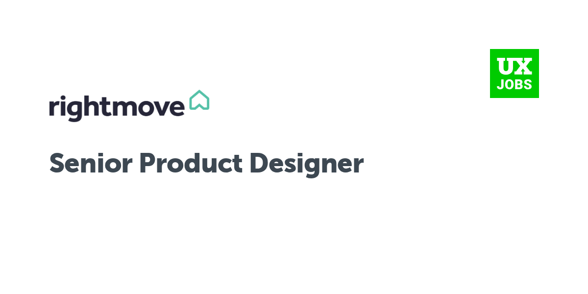 Twitter card for Senior Product Designer at Rightmove