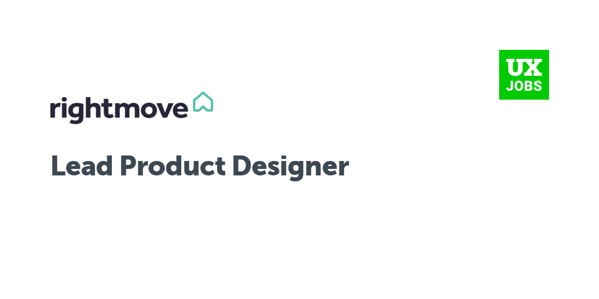 Twitter card for Lead Product Designer at Rightmove