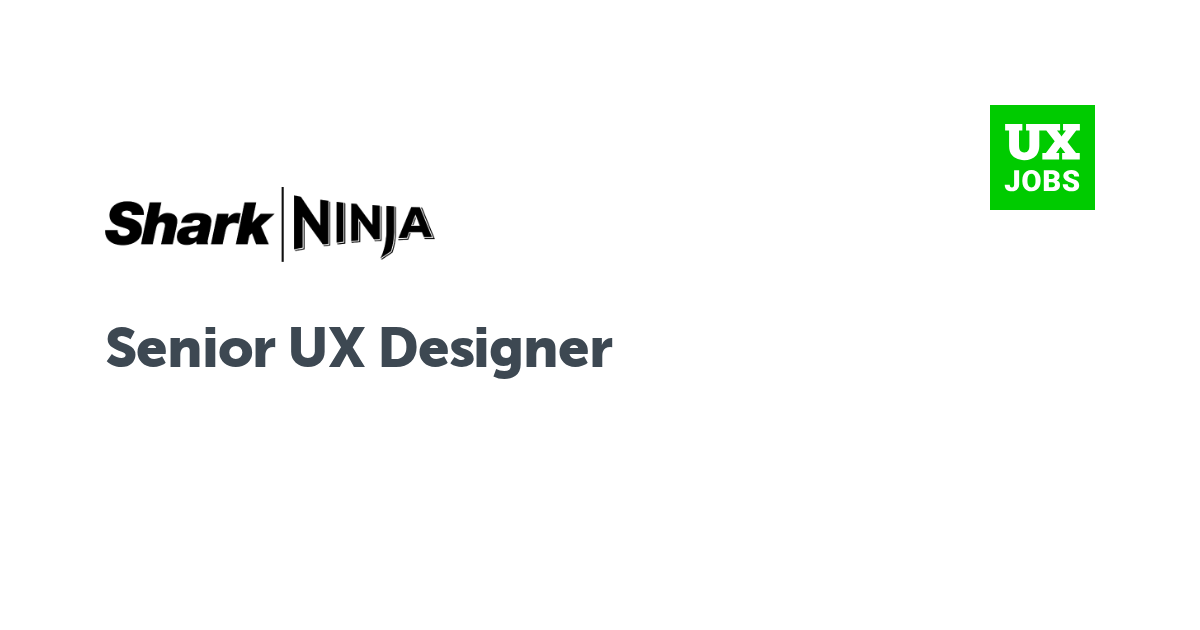 Facebook card for Senior UX Designer at SharkNinja