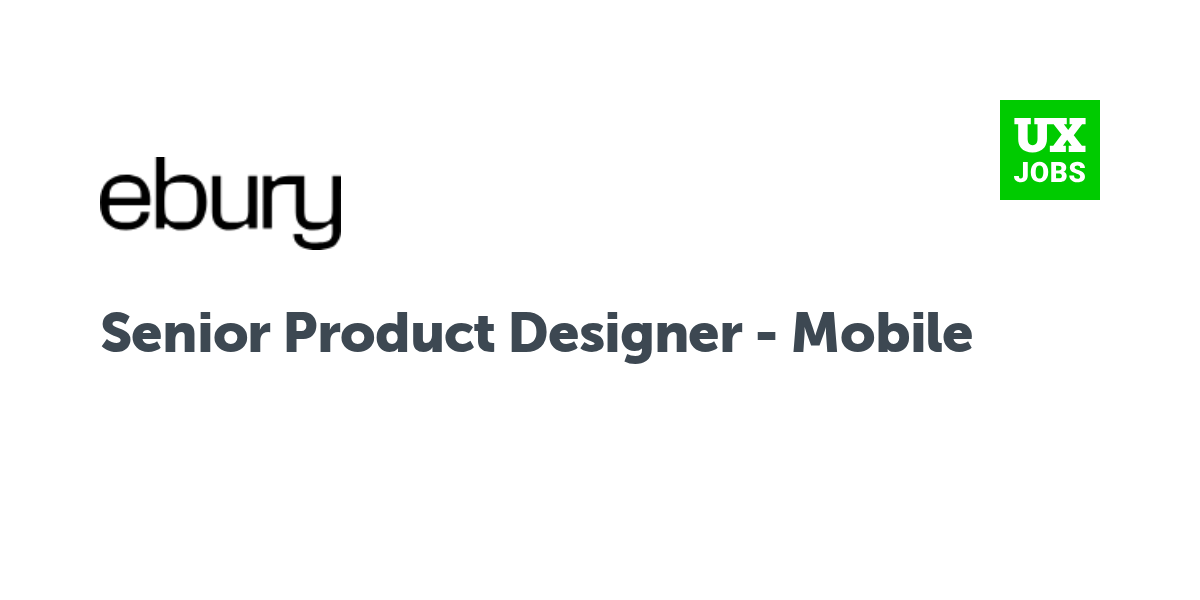 Twitter card for Senior Product Designer - Mobile at Ebury