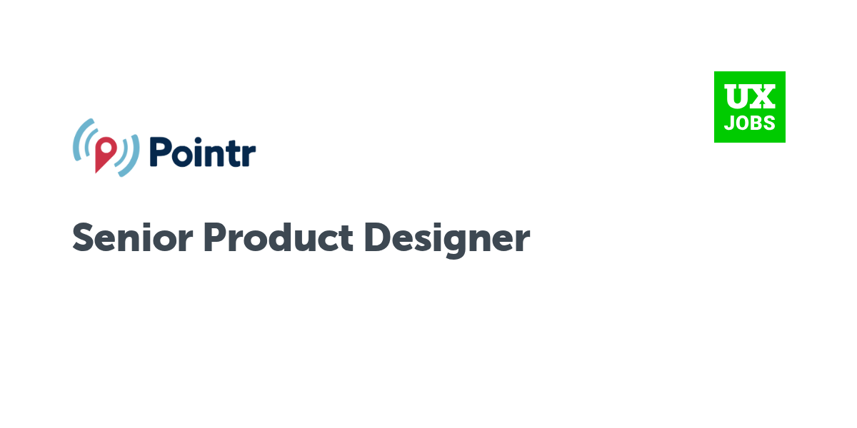 Twitter card for Senior Product Designer at Pointr
