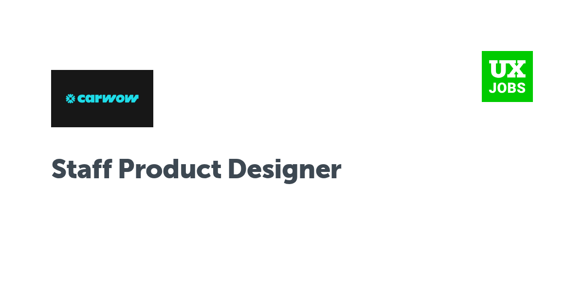 Facebook card for Staff Product Designer at Carwow
