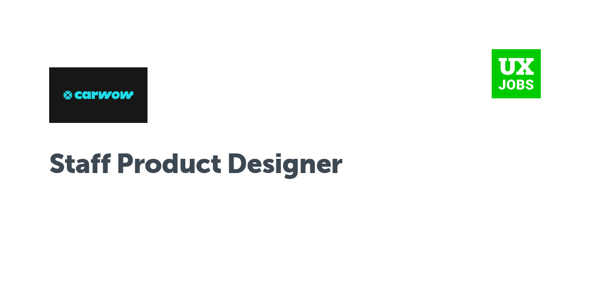 Twitter card for Staff Product Designer at Carwow
