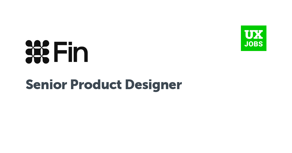 Facebook card for Senior Product Designer at Fin