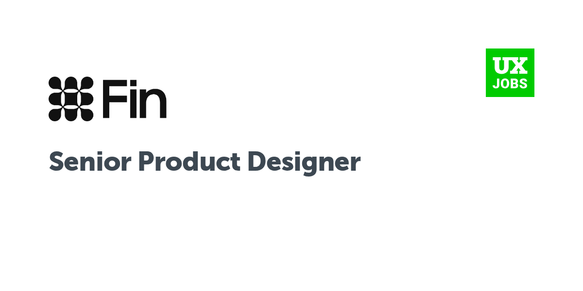 Twitter card for Senior Product Designer at Fin