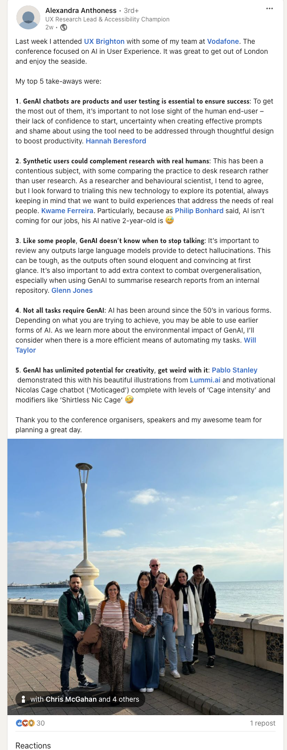 Alexandra Anthoness on Linkedin