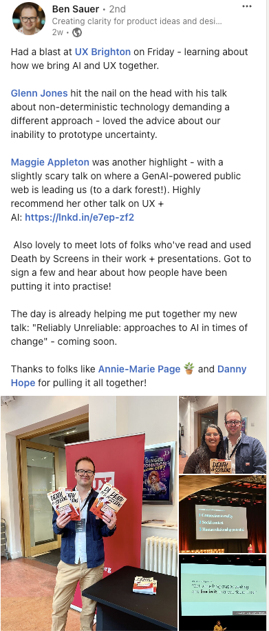 Ben Sauer on Linkedin