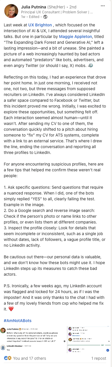 J. Putnina on Linkedin