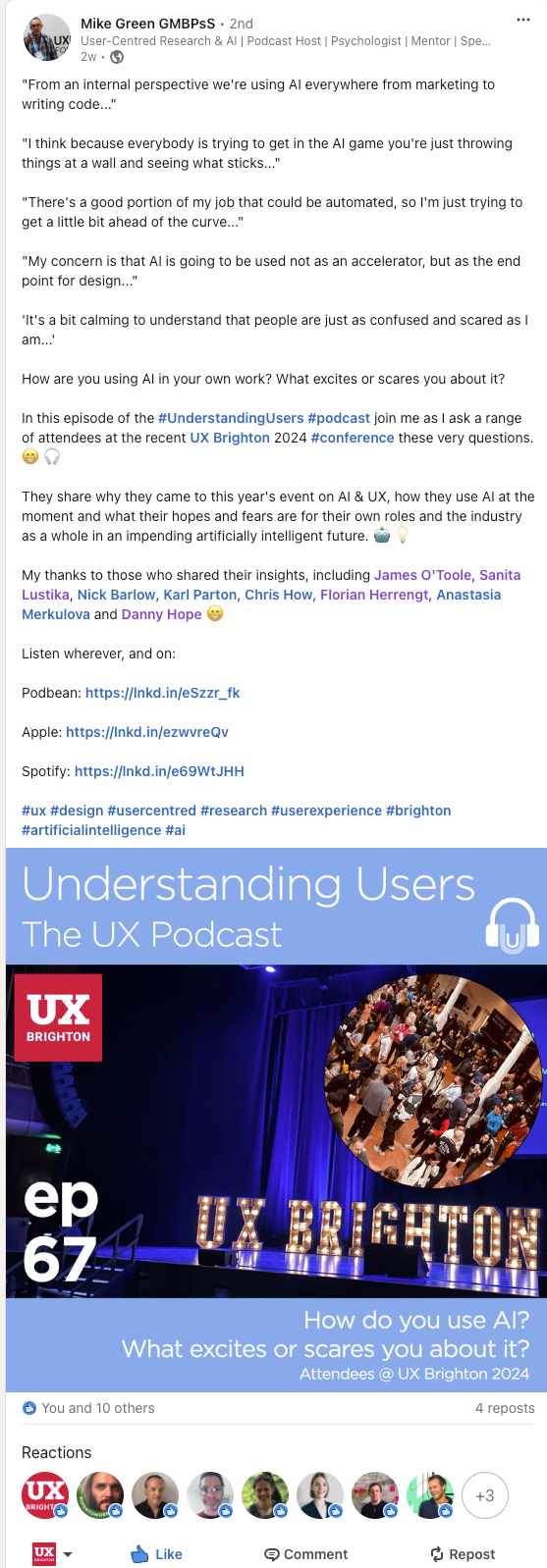 Mike Green on Linkedin